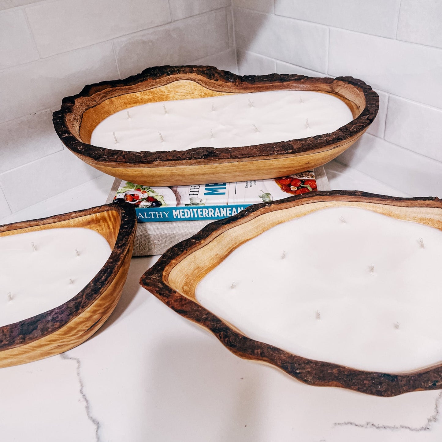 Wooden Bowl Candle
